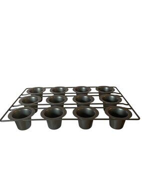 Chicago Metallic 12- Cup Mini Popover Pan Non-Stick Professional Bakeware 16"